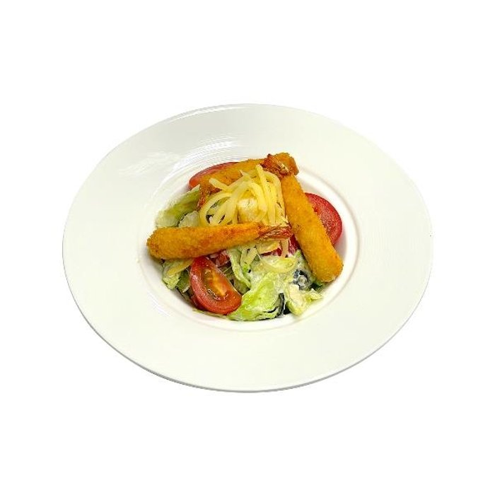 Салат "Цезарь с креветками"